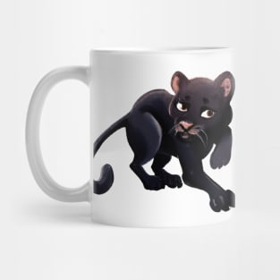 Cute Black Panther Drawing Mug